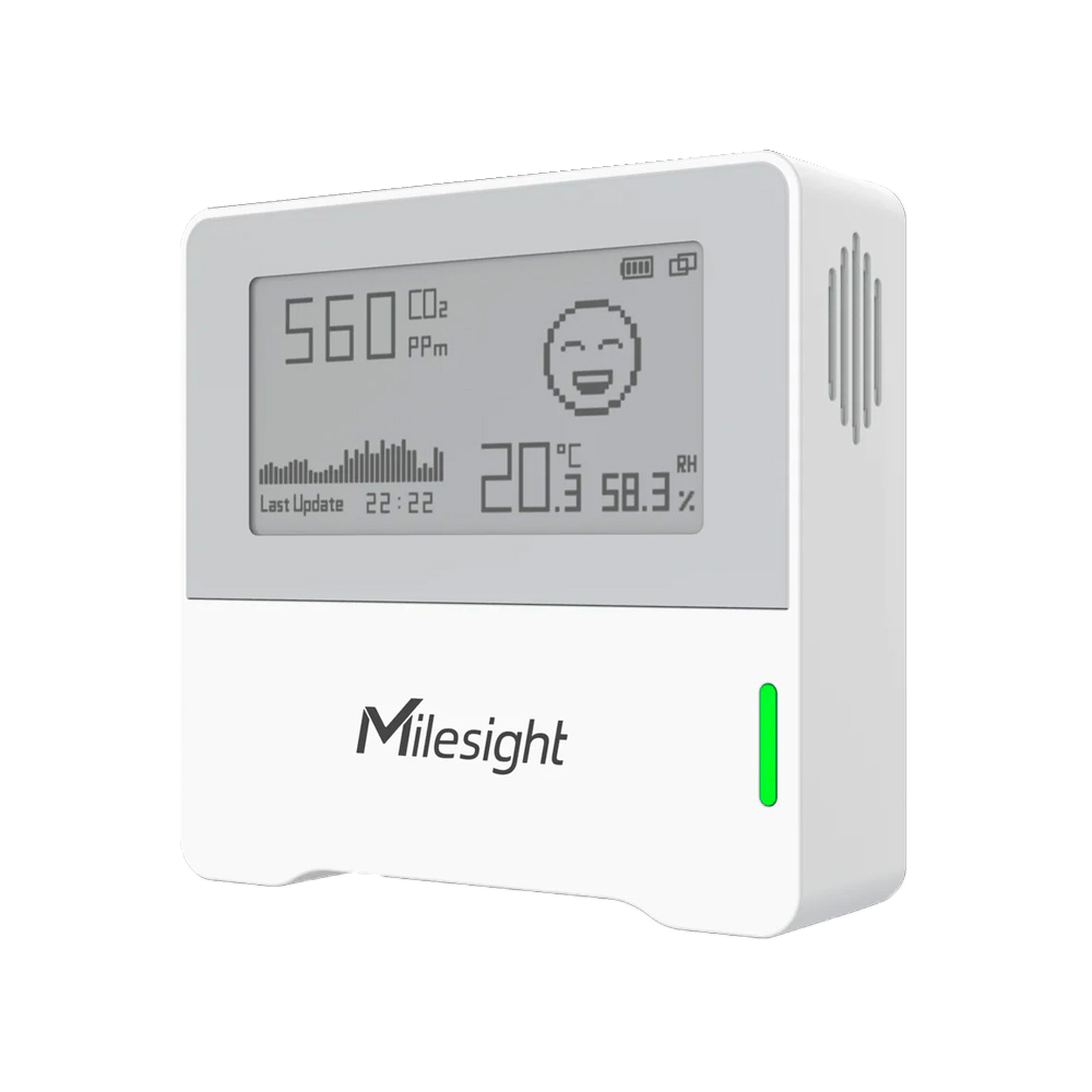 MILESIGHT MS-AM103-868M - Sensor de condiciones ambientales LoRaWAN - Hasta 15Km de alcance con visión directa - 3 sensores en 1 - Configuración vía NFC y APP - Grado de Protección IP30 - Batería de larga duración