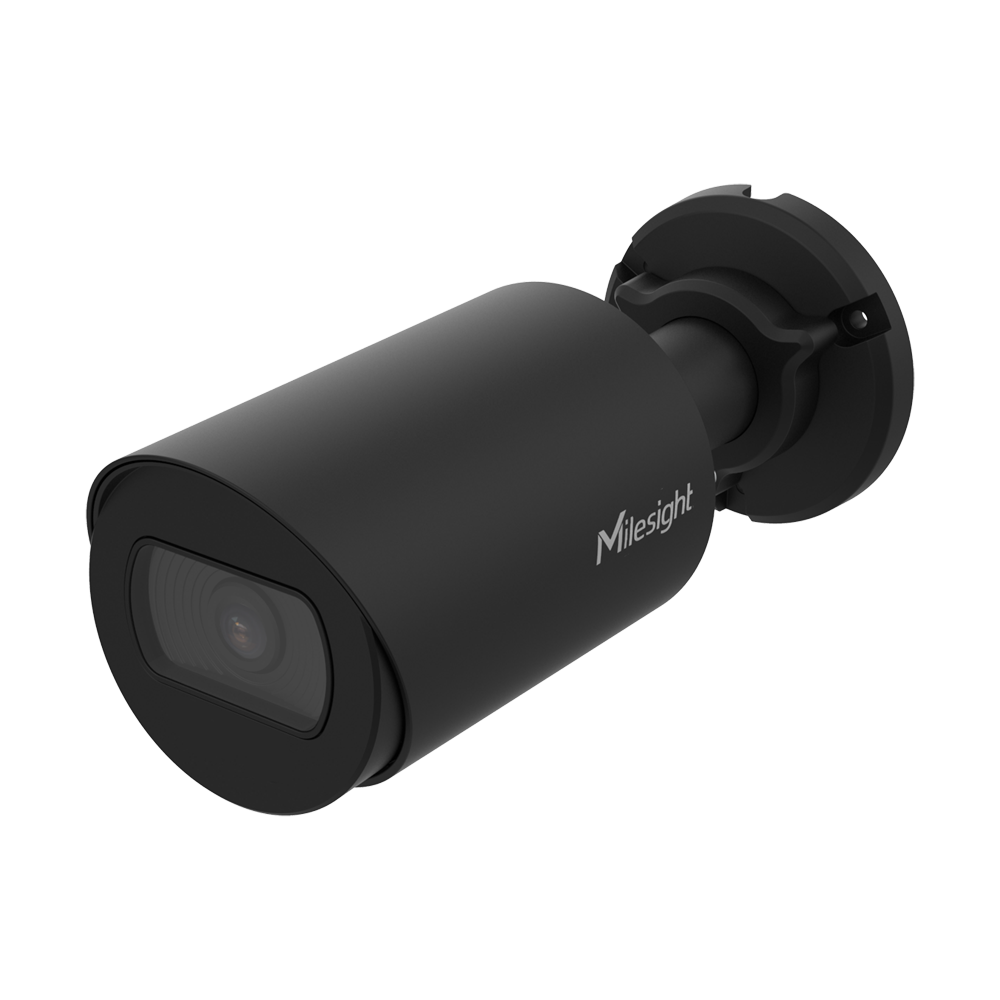 MILESIGHT MS-C5364-PD/2.8mm/F1.6/J/BLACK - Cámara IP Mini Bullet - Resolución 5 Mpx - 1/2.8" CMOS | Lente de 2.8mm - IR 30m | Super WDR 120dB - Video analísis AI basado en humano y vehículo - IP67 | IK10