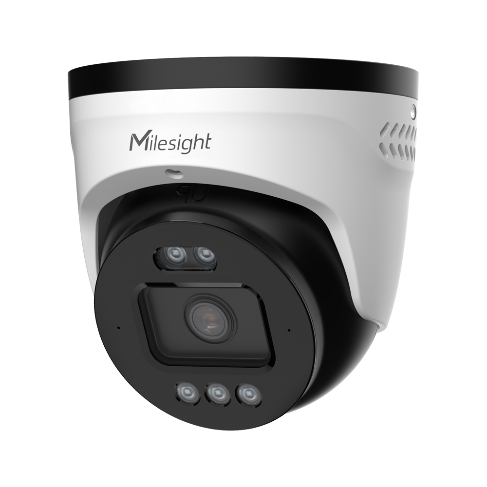 MILESIGHT MS-CQ4431-HYPG1/2.8mm - Cámara IP 4Mpx TrueColor Turret - 1/1.8" Progressive Scan CMOS | Lente 2.8 mm - Luz Policial | 3 x Luz Híbrida Inteligente - IR 40m | Luz Blanca 30m | Micrófono integrado - Captura facial | Mapa de calor | Alarma - O