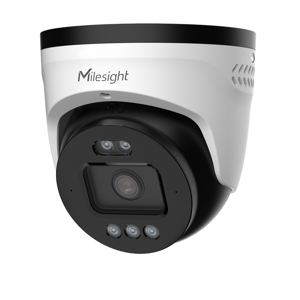 MILESIGHT MS-CQ8231-HYPG1-0280 - Cámara IP 8Mpx TrueColor Turret - 1/1.8" Progressive Scan CMOS | Lente 2.8 mm - Luz Policial | 3 x Luz Híbrida Inteligente - IR 40m | Luz Blanca 30m | Micrófono integrado - Captura facial | Mapa de calor | Alarma - ON