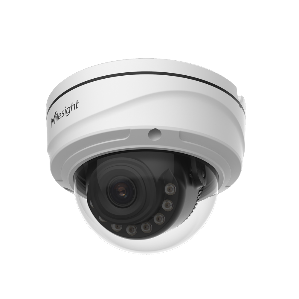 MILESIGHT MS-CQ8272-HPG1/4mm - Cámara IP 8Mpx AI TrueColor Domo - 1/1.8" Progressive Scan CMOS | Lente 4 mm - Luz Policial | 6 x Luz Híbrida Inteligente - IR 40m | Luz Blanca 30m | Micrófono integrado - VCA 2.0 | Captura facial | Mapa de calor - Alar