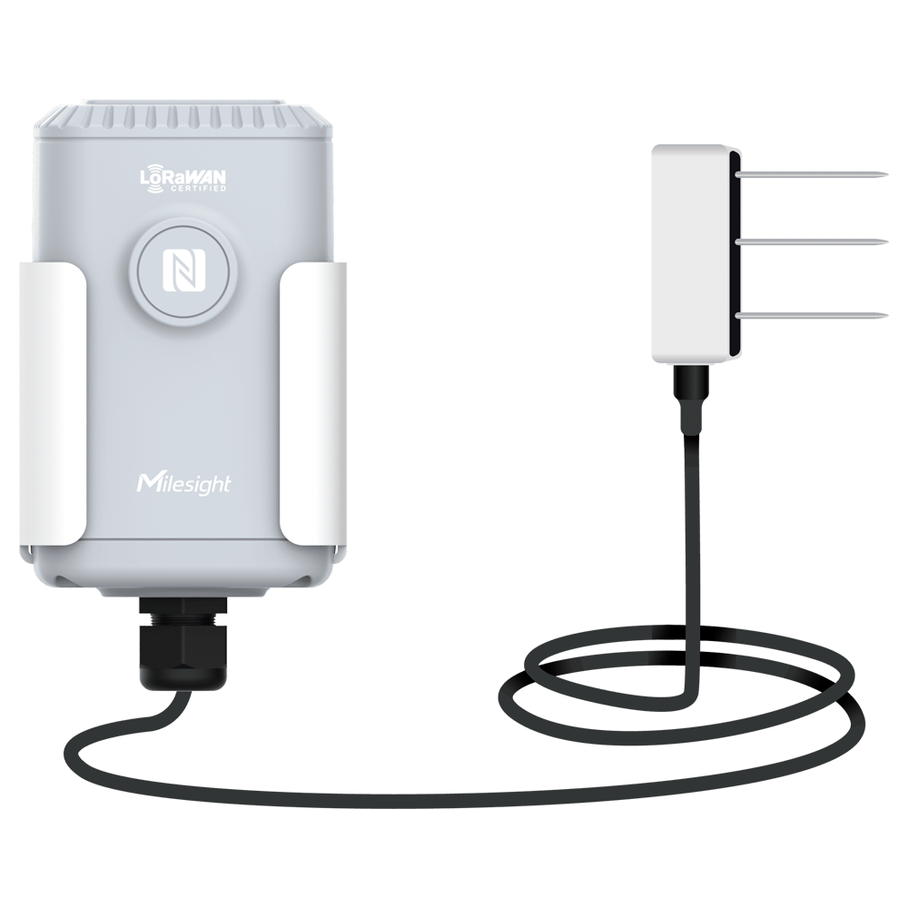MILESIGHT MS-EM500-SMTC-868M - Sensor de calidad del suelo LoRaWAN - Humedad, temperatura y conductividad eléctrica - Hasta 15Km de alcance con visión directa - Configuración vía NFC y APP - Grado de Protección IP67 - Batería de larga duración