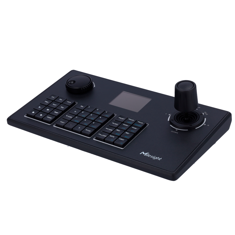 MILESIGHT MS-K01 - Teclado IP Milesight - Conexión red local RJ45 - Pantalla LCD 2.8" - Joystick 4 ejes - imagen 1