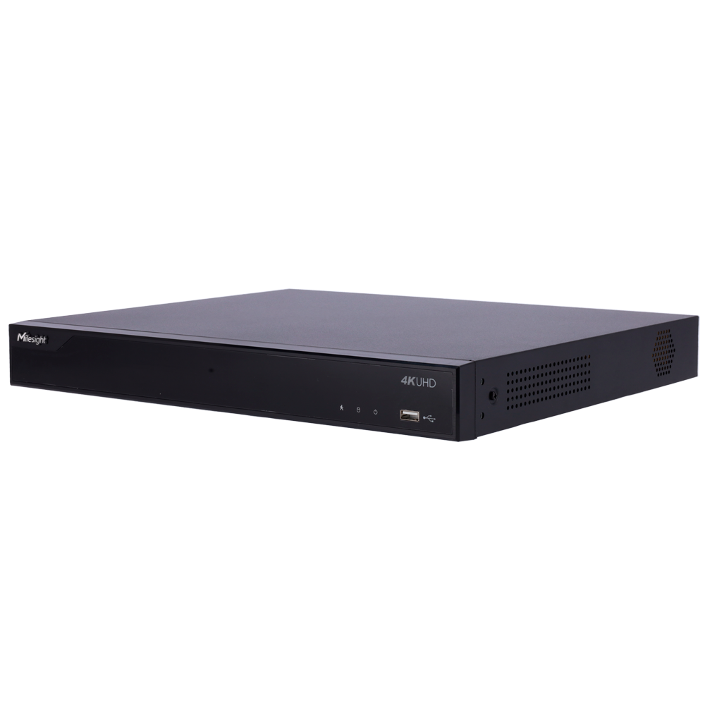 MILESIGHT MS-N5008-NPE - Milesight 4K PoE NVR 5000 series - Resolución máx. 4K | 8 canales / 8 puertos PoE - Ancho de banda 160/160Mbps - Salida 4K HDMI y VGA | 2 HDD - Soporta cámaras LPR Milesight | ONVIF S/T - Cumplimiento NDAA - imagen 1