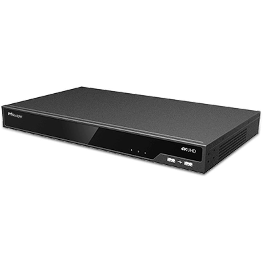 MILESIGHT MS-N5016-NE - Milesight Grabador NVR para cámaras IP - 16 CH vídeo - Resolución máxima 8.0 Mpx - Ancho de banda 80 Mbps - Salida HDMI 4K y VGA | 2HDDs - Soporta Cámaras LPR Milesight