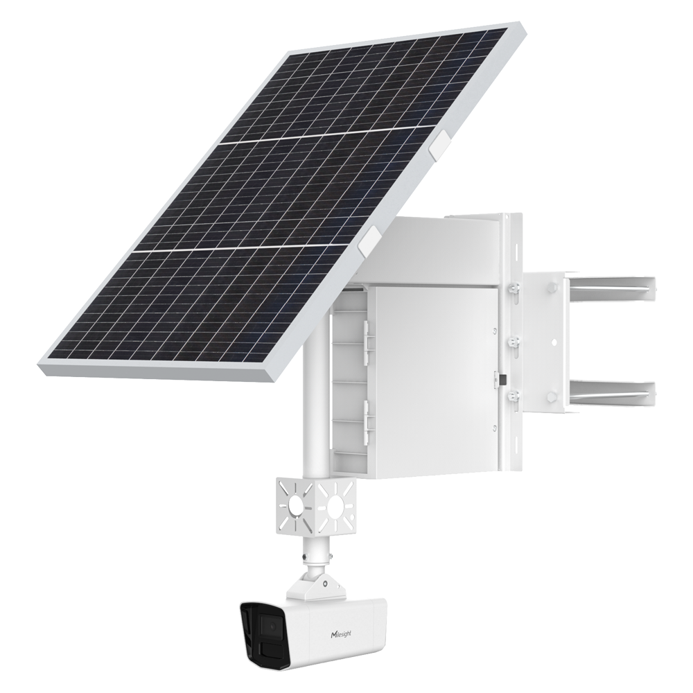MILESIGHT MS-SP111/S90B36 - Kit Solar Cámara IP 4G - Resolución 4MP - 1/2.8" CMOS lente 2.8mm~6mm - Video analísis AI basado en humano y vehículo - Certificado IP67 - Comunicaciones 4G