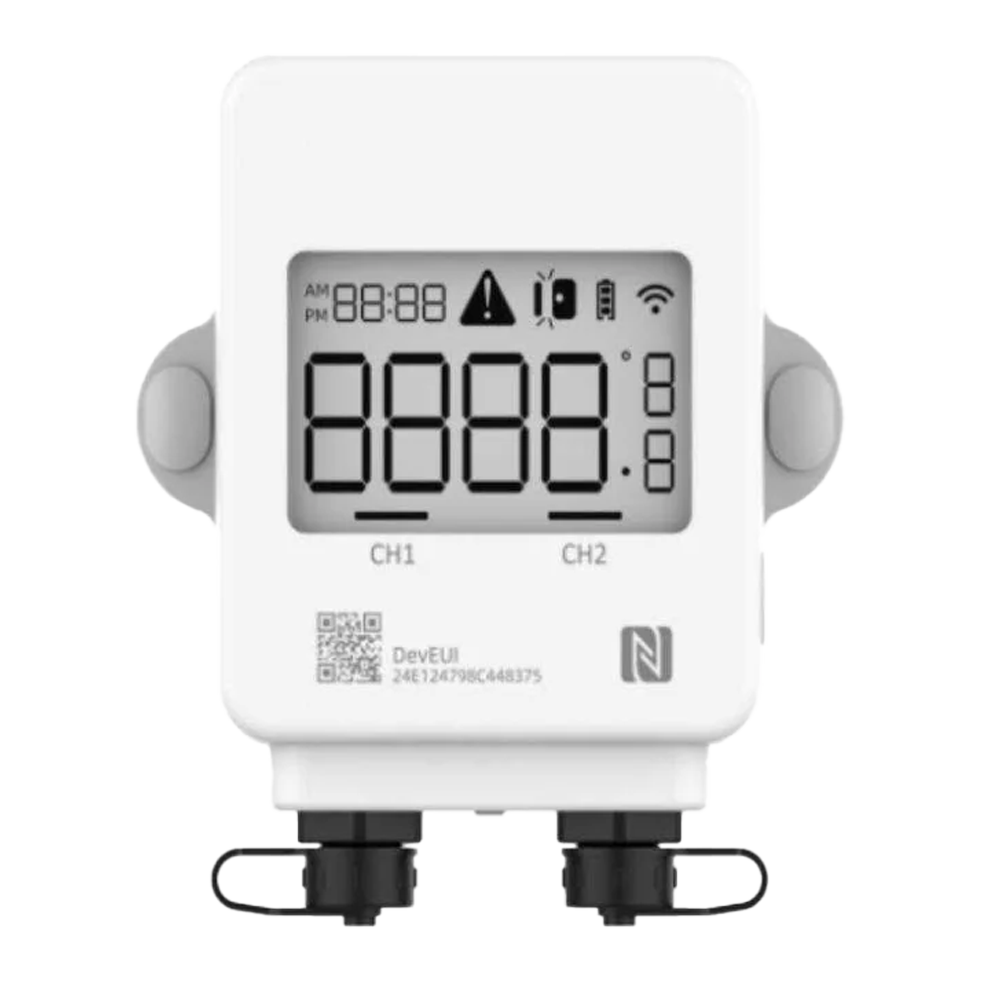 MILESIGHT MS-TS302-868M - Sensor doble de temperatura LoRaWAN - Necesita de sonda externa para leer temperatura - Rango de detección -200ºC ~ 500ºC (según sonda) - Hasta 15Km de alcance con visión directa - Configuración vía NFC y APP - Grado de Protecció - imagen 1