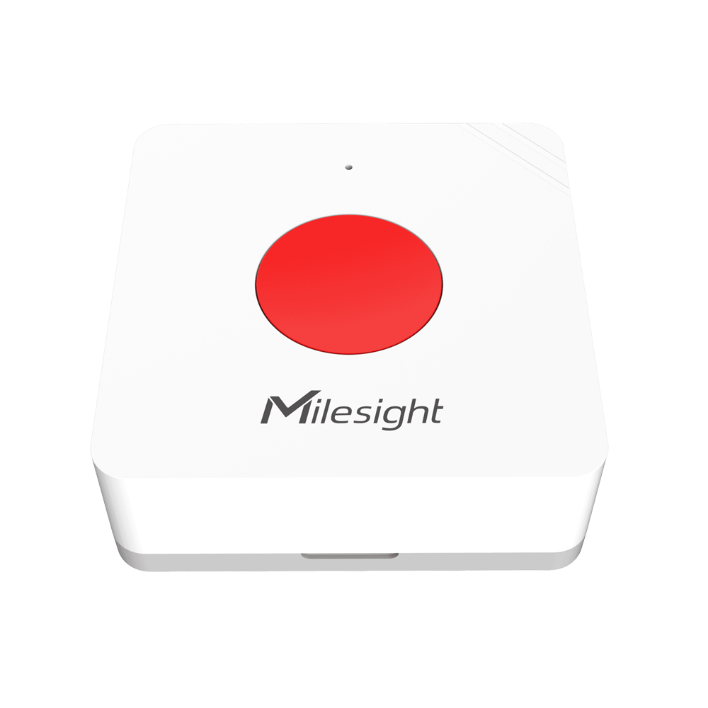 MILESIGHT MS-WS101-868M-SOS - Pulsador inteligente LoRaWAN - Hasta 15Km de alcance con visión directa - Múltiples modos de pulsación - Configuración vía NFC y APP - Grado de Protección IP30 - Batería de larga duración