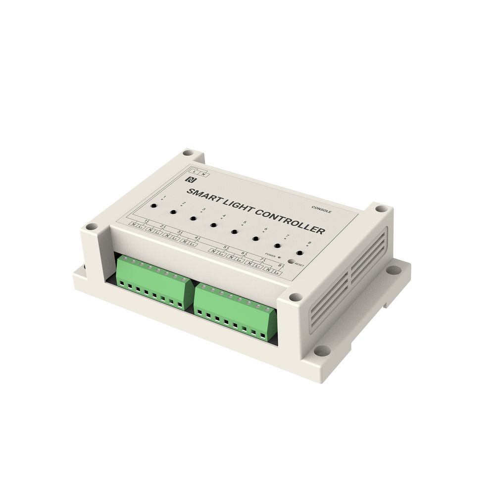 MILESIGHT MS-WS558-868M - Controlador de luces IoT LoRaWAN - Hasta 8 circuitos de luces - Medición del consumo de energía - Hasta 15Km de alcance con visión directa - Configuración vía NFC y APP - Función de memoria de apagado