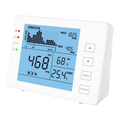 MARCA BLANCA MT-CO2-1200P - Medidor de CO2, temperatura y humedad - Con alarma visual y audible programable por el usuario - Registro de valor máximo / mínimo - Rango medida de CO2 0~5000 ppm - Capacidad de almacenar datos hasta 1 semana - Alimentación po - imagen 1