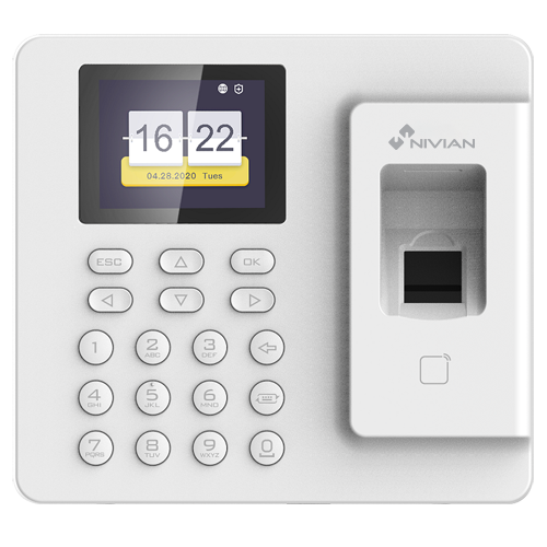 NIVIAN NV-TIMECONTROL-IP - Control de Presencia - Huellas, Tarjeta MF y Teclado - 1.000 grabaciones / 100.000 registros - TCP/IP y USB - Modos de Presencia - Software Nivian Control Center AC - imagen 1