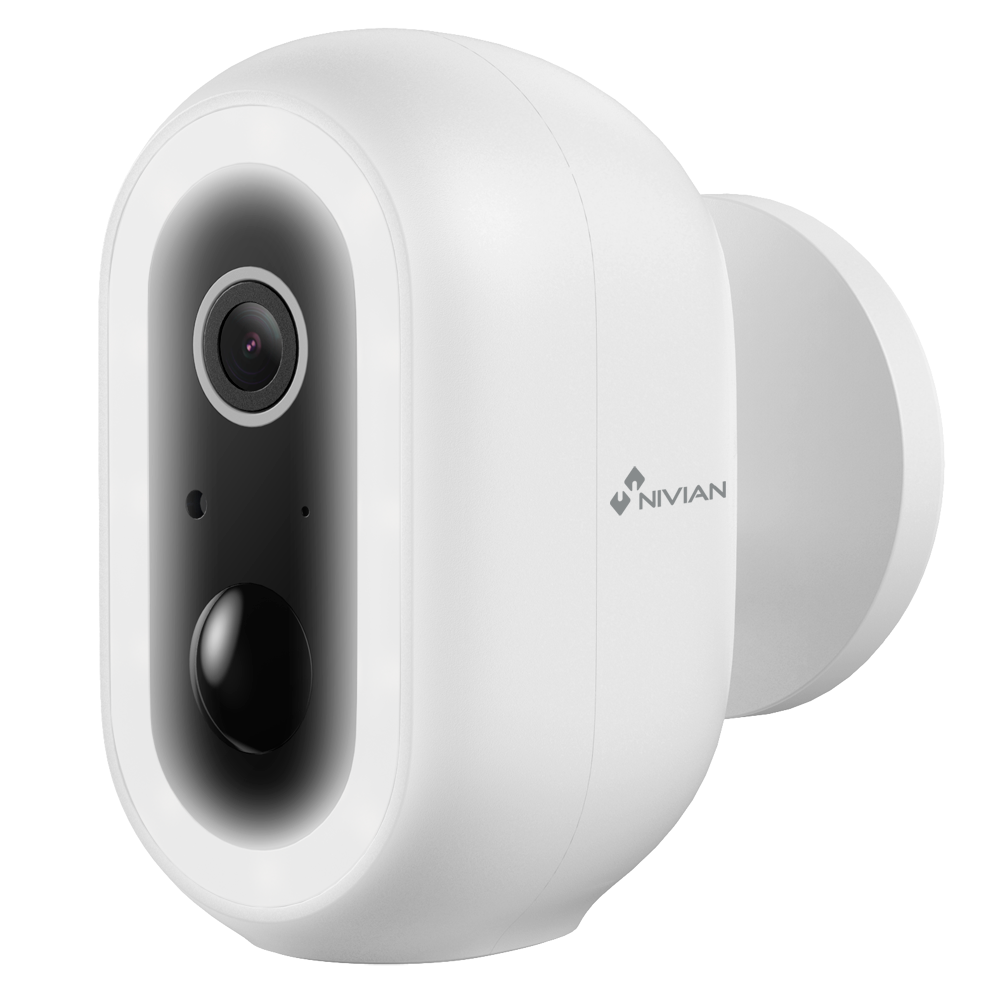 NIVIAN NVS-IPC-04-BAT - Nivian Smart Cámara 3MP 2K - Wifi 2.4 GHz - Apta para exterior | IR hasta 8 m - Batería 5200mAh / PIR / Detección de personas - Grabación en tarjeta MicroSD o Cloud - Compatible TUYA Smart / Google / Alexa - imagen 1