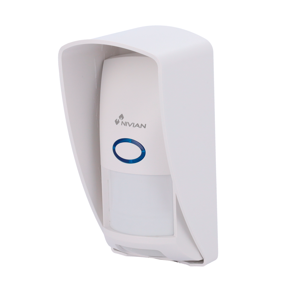 NIVIAN SMART NVS-OUTDOORPIR - Nivian Smart - Detector volumétrico de exterior - Rango detección 6~9m/110º - Indicador LED - Inalámbrico 433MHz - Compatible con todos los paneles de alarma Nivia - imagen 1