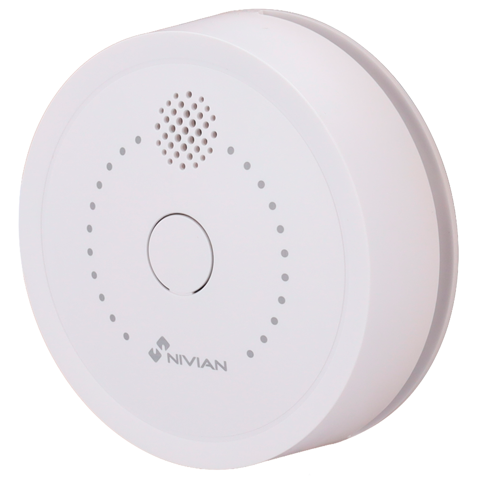 NIVIAN SMART NVS-SMOKE - Nivian Smart - Detector de humo anti-incendio - Batería de litio 10 años - Luz de aviso / Sirena 85dB - Funcionamiento 24h - Compatible con todos los paneles de alarma Nivia - imagen 1
