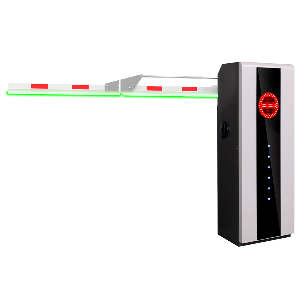 MARCA BLANCA PB-PARKBARRIER-ULTRA707-FD3-R - Barrera de parking de alto rendimiento - Brazo articulado en 90º (3 m) - Apertura a derechas | 10.000.000 ciclos - Indicadores LED | Modo de emergencia - Posibilidad de batería de respaldo - Apta para exterior - imagen 1
