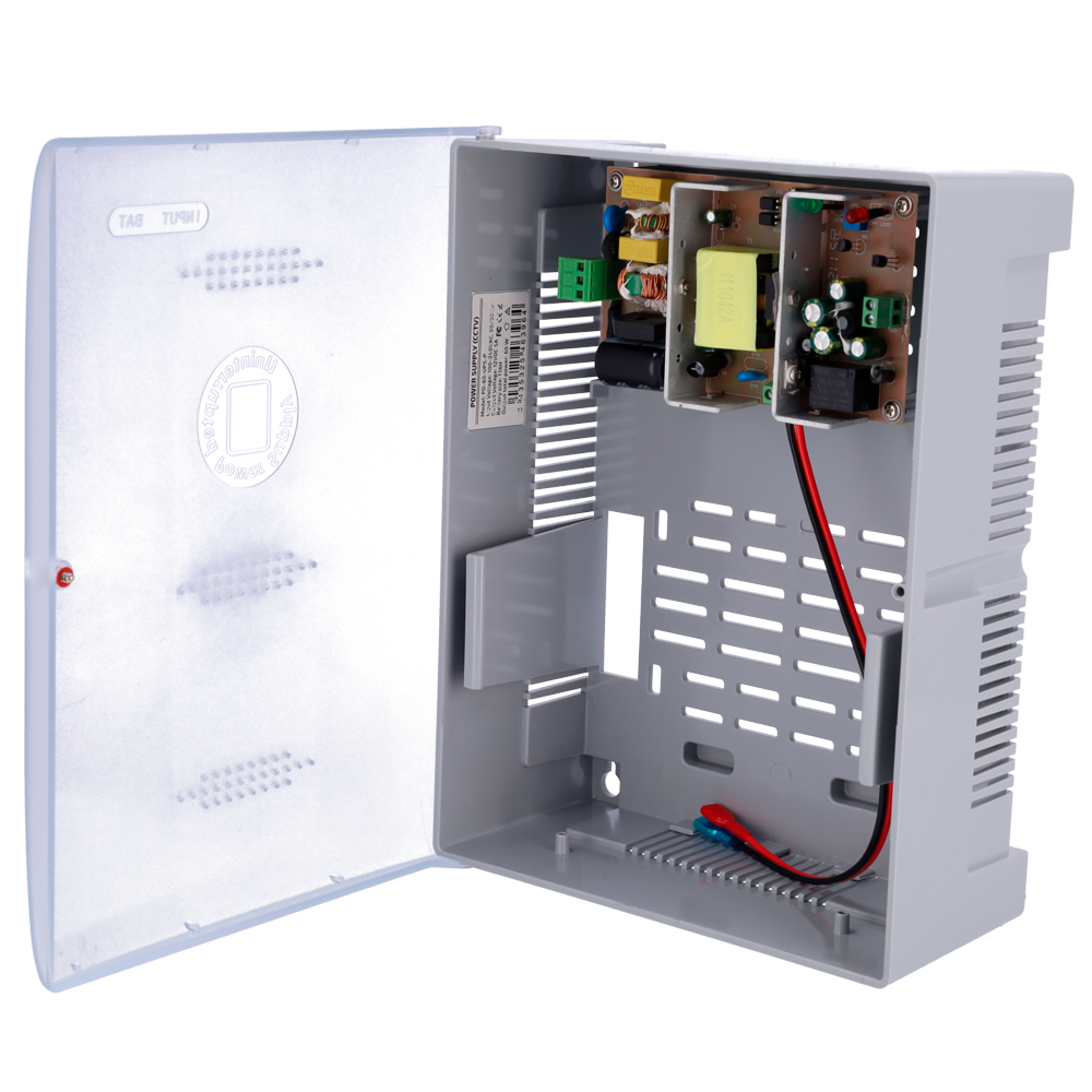 OEM PD-60-UPS-P - Caja de distribución de alimentación - Entrada AC 100-240 V 50/60 Hz - Salida DC 12V / 5A - Caja de plástico - Apto para batería auxiliar 12V / 17Ah - Montaje en superficie - imagen 1