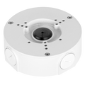 DAHUA PFA130-E - Caja de conexiones - Para cámaras bullet o domos - Apto para uso exterior - Instalación en techo o pared - Pasador de cables - Color blanco | 41 mm (Al) x 124 mm (Ø)