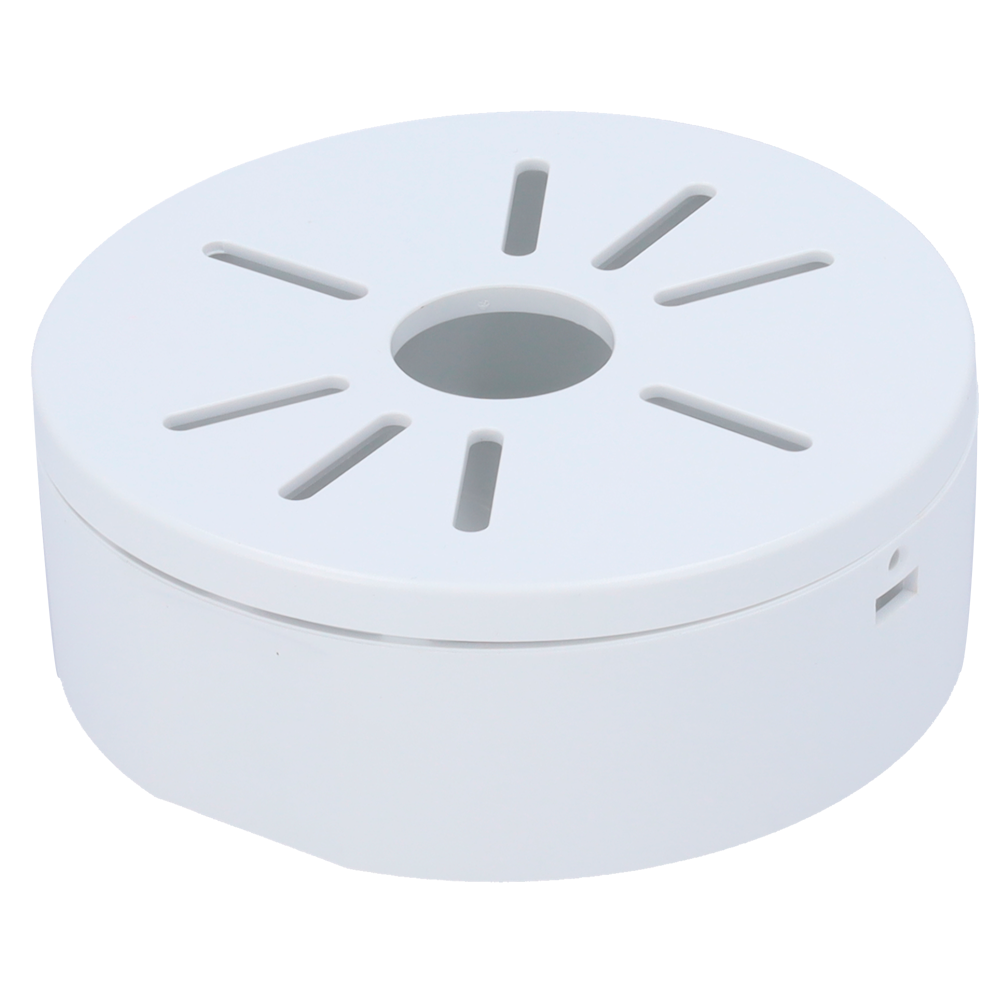 DAHUA PFA1320R - Caja de conexiones - Apto para uso exterior - Instalación en techo o pared - Pasador de cables - Plástico | 45 (Al) x 126.6 (Ø) mm - Color blanco - imagen 1
