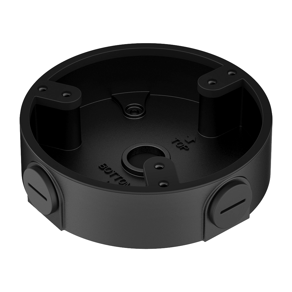 DAHUA PFA136-B - Caja de conexiones - Para cámaras domo - Apto para uso exterior - Instalación en techo o pared - Pasador de cables - Color negro | 32 (Al) x 110 (Ø) mm - imagen 1