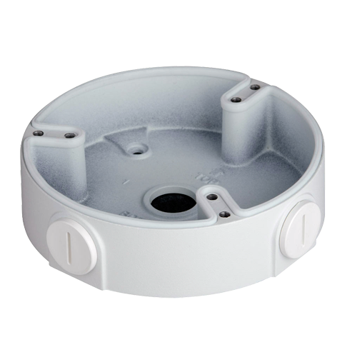 DAHUA PFA137 - Caja de conexiones - Para cámaras domo - Apto para uso exterior - Instalación en techo o pared - Pasador de cables - Color blanco | 34 (Al) x 122 (Ø) mm