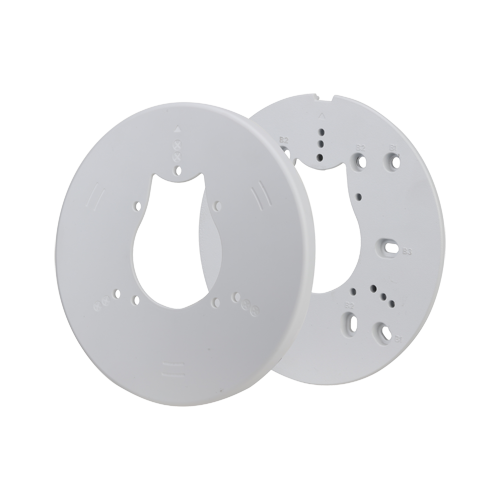 DAHUA PFA200G - Adaptador de caja de conexiones - Apto para una o dos bandas - Fabricado en aleación de aluminio y ABS - 8,5 (Al) x 160 (Ø) mm - Pasador de cables - Color blanco