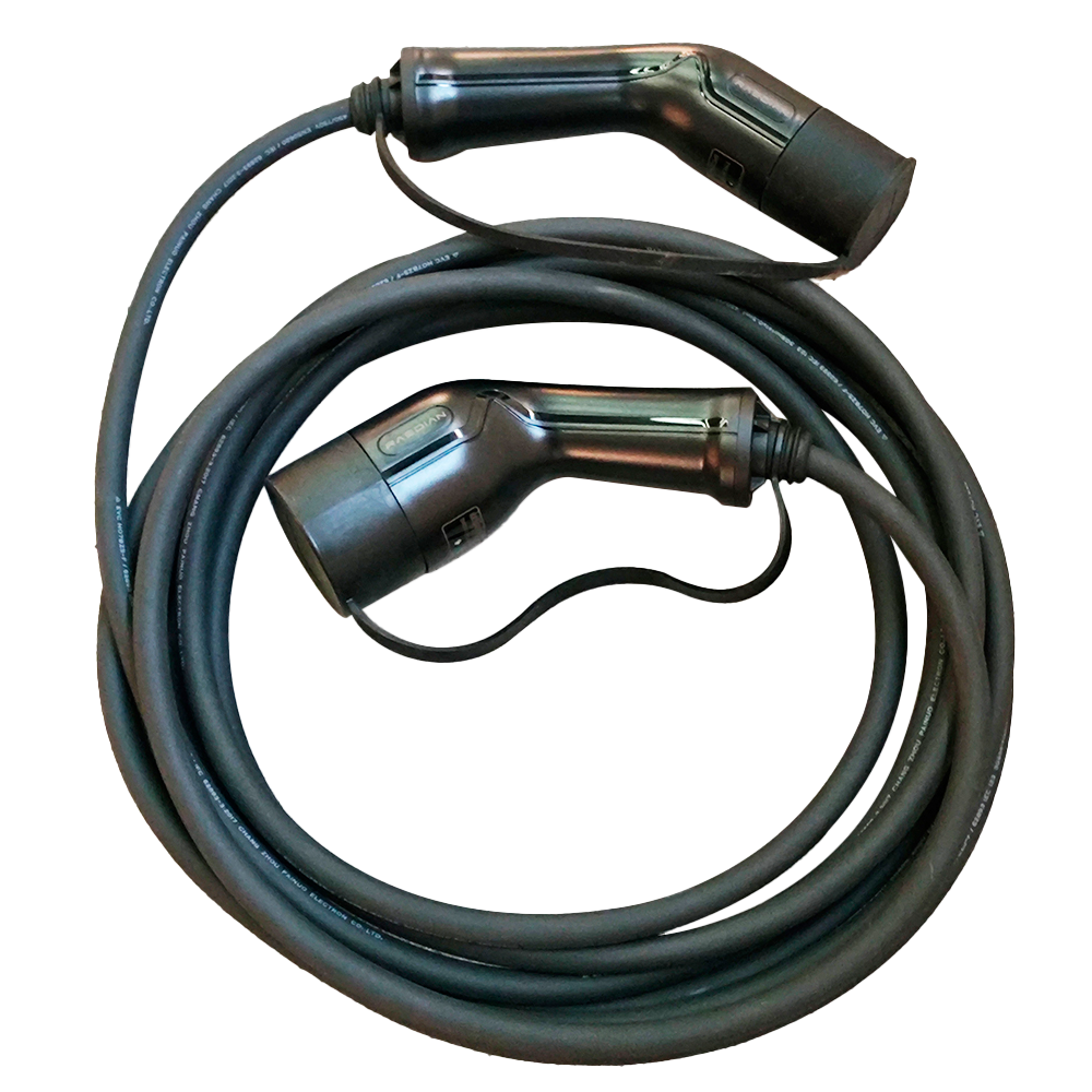 RAEDIAN RD-CABLE-75-1P - Cable para carga de vehículos eléctricos - Monofásico - Longitud 7,5m - Tipo 2 a Tipo 2 - Compatible con cargadores RAEDIAN