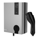 RAEDIAN RD-NEO-7-C5-SILVER - Cargador para vehículos eléctricos - Potencia 7,4 kW / 32A / Monofásica - Conector tipo 2 - Protección IP55, IK10 - Monitorización desde la APP - Color plata metalizado | Cable de 5m - imagen 1
