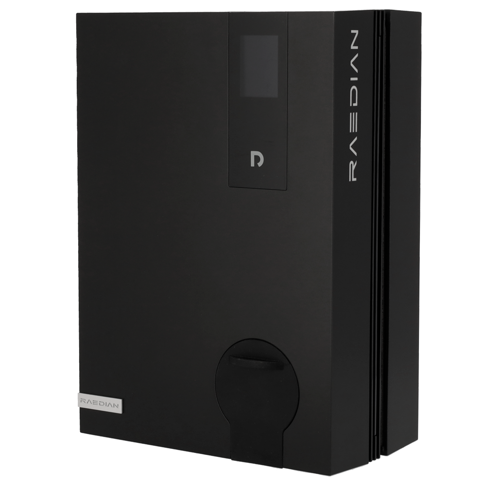 RAEDIAN RD-NEO-7-S-GREY - Cargador para vehículos eléctricos - Potencia 7,4 kW / 32A / Monofásica - Conector tipo 2 - Protección IP55, IK10 - Monitorización desde la APP - Color gris espacial - imagen 1