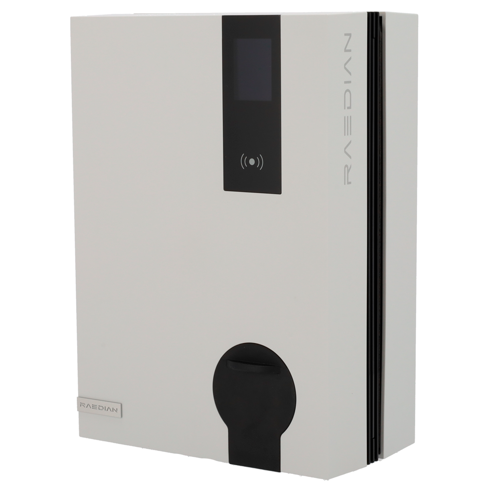 RAEDIAN RD-NEO-7-S-WHITE - Cargador para vehículos eléctricos - Potencia 7,4 kW / 32A / Monofásica - Conector tipo 2 - Protección IP55, IK10 - Monitorización desde la APP - Color blanco - imagen 1