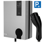 RAEDIAN RD-NEX-22-C5-SILVER - Cargador para vehículos eléctricos - Potencia 22kW / 32A / Trifásica - Conector tipo 2 | Cable 5m - Protección IP55 - Monitorización desde APP y portal - Escalable | Color plata - imagen 1
