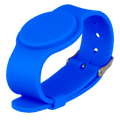 MARCA BLANCA RFID-BAND-ADJ-B - Pulsera de proximidad - ID por radiofrecuencia - EM pasivo | Color azul - Baja frecuencia 125 kHz - Correa ajustable por puntos - Máxima seguridad