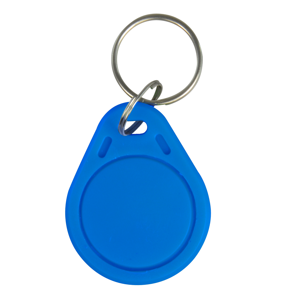 MARCA BLANCA RFID-TAG - Llavero TAG de proximidad numerado - ID por radiofrecuencia - EM pasivo | Color azul - Baja frecuencia 125 kHz - Dimensiones: 58 (Al) x 27 (An) mm