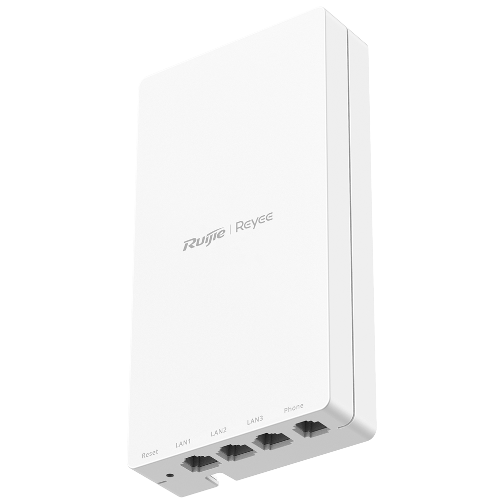 REYEE RG-APF1250 - Reyee e-Lighten PON - AP de Pared Omnidireccional Wi-Fi 5 - Soporta 802.11 b/g/n/ac Wave 1 y 2 2.4GHz y 5GHz - Velocidad transmisión hasta 1167 Mbps - 3x Puertos RJ45 Gigabit 1x Puerto RJ11 Telefonía - 1 x Puerto SC PON Uplink 1G - imagen 1