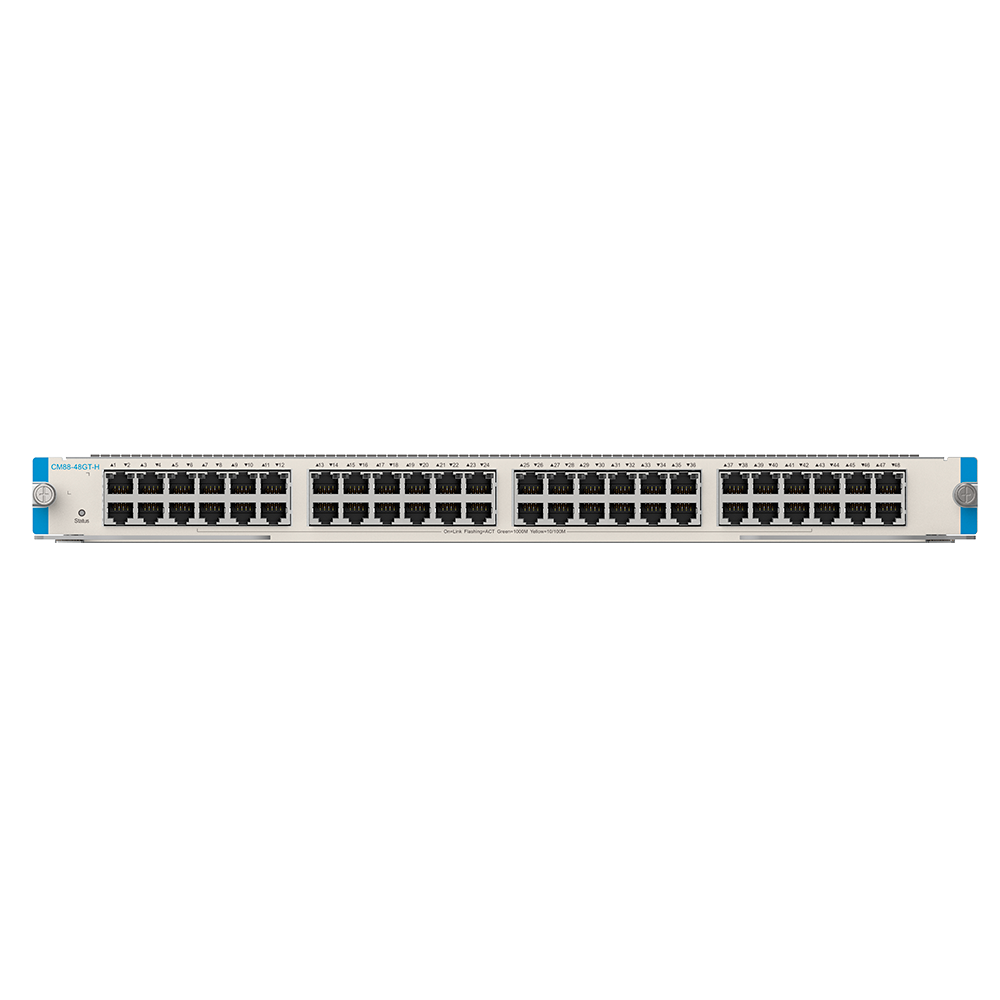 RUIJIE ENTERPRISE RG-CM88-48GT-H - Ruijie Tarjeta de línea cobre de alta densidad - 48 puertos RJ45 Gigabit de velocidad comercial - Análisis y diagnóstico integrado mediante Cable Test - Soporte completo de ACLs por hardware y QoS - Soporte Hot-Swap comp - imagen 1