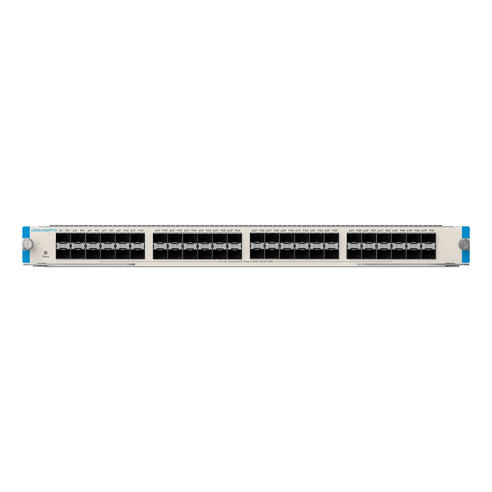 RUIJIE ENTERPRISE RG-CM88-48SFP-H - Ruijie Tarjeta de línea óptica de agregación masiva - 48 ranuras independientes 1GE SFP para fibra - Conectores ópticos con soporte nativo tipo LC - Ideal para distribución perimetral de largo alcance - Soporte Hot-Swap - imagen 1