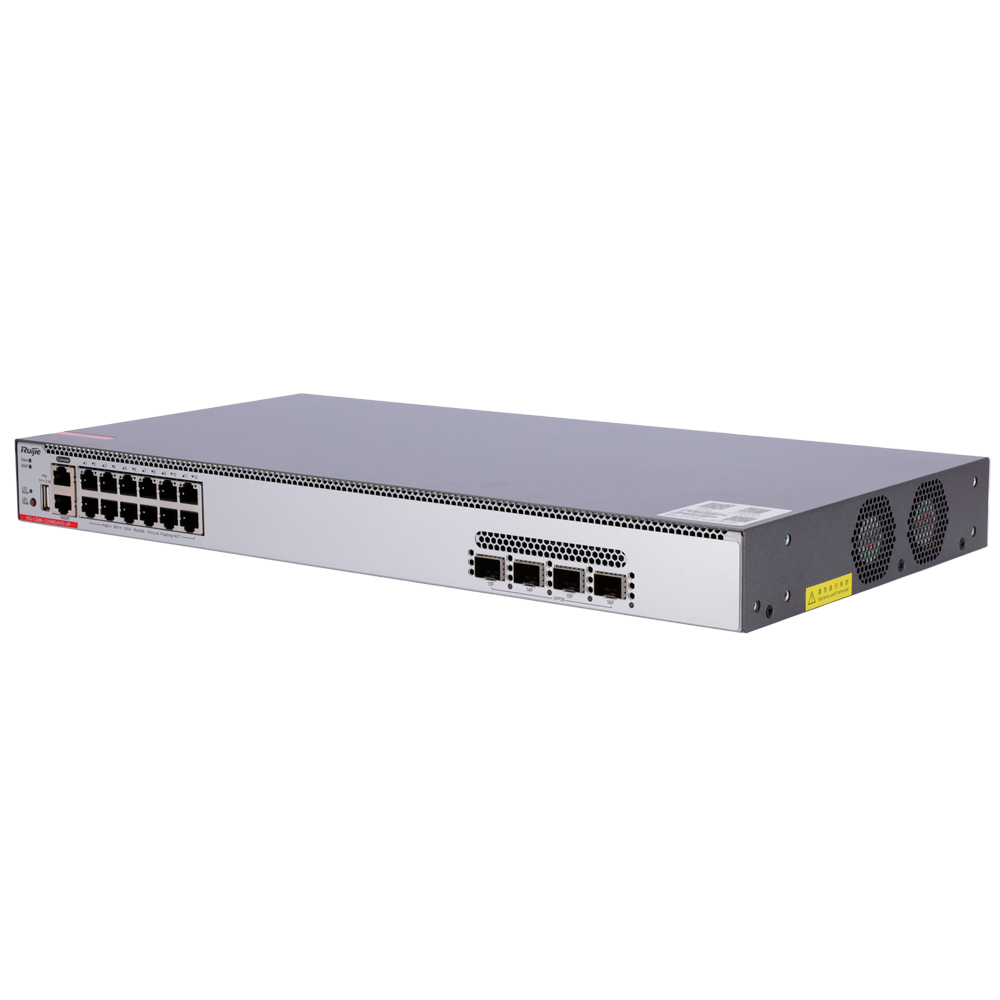 RUIJIE ENTERPRISE RG-CS86-12XMG4VS-UP - Ruijie Cloud Managed Multi-GE L3 Switch - 16 Puertos Totales (12 Multi-GE / 4 Uplinks 25G) - Puertos Multi-GE nativos de 10 Gbps en cobre - Suministro de ultra potencia PoE++ de hasta 90W - Alta disponibilidad con v - imagen 1