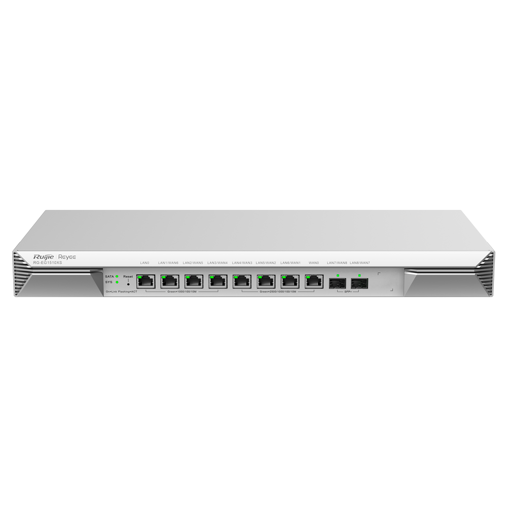 REYEE RG-EG1510XS - Reyee Router Cloud - 8 Puertos RJ45 + 2 SFP+ 10Gigabit - Funciones básicas de Firewall - Admite hasta 7 WAN para failover o balanceo - Hasta 4000 Mbps de ancho de banda - Hasta 1500 usuarios recomendados - imagen 1