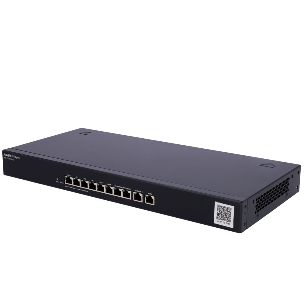 REYEE RG-EG210G-E - Reyee - Router Controlador Gestionable - 10 Puertos RJ45 10/100 /1000 Mbps - Admite configurar hasta 4 puertos como WAN - Hasta 1 Gbps de ancho de banda - imagen 1