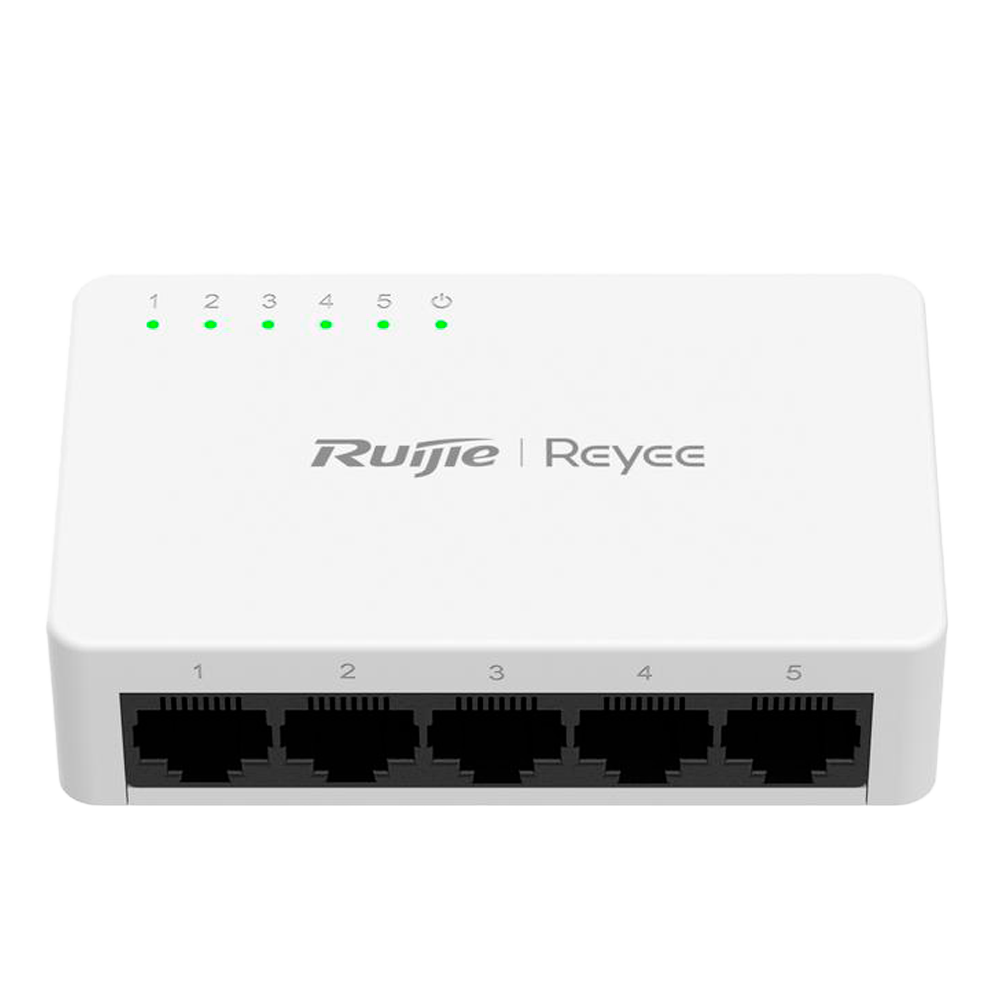 REYEE RG-ES05G-L - Reyee Switch Sobremesa - Carcasa Plástico - 5 puertos RJ45 - Velocidad 10/100/1000 Mbps - Plug and Play - Tecnología ahorro de energía - imagen 1