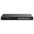 REYEE RG-ES118FGS-LP - Reyee Switch PoE Sobremesa - Carcasa Metal - Enracable - 16 Puertos RJ45 10/100 Mbps + 2 Uplink Gigabit - 16 Puertos PoE+ 802.3af/at | Potencia total 120W - Plug and Play - Tecnología ahorro de energía - imagen 1