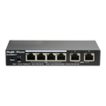 REYEE RG-ES206GC-P - Ruijie Reyee Cloud Managed L2 PoE Switch - 4 Puertos Gigabit PoE/PoE+ + 2 Uplinks Gigabit - Potencia PoE+ de 30W por puerto / Total 54W - Sistema PoE Watchdog para autoreinicio de cámaras - Interruptor DIP físico para monitoreo LED du - imagen 1