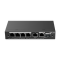 REYEE RG-ES206GS-P - Ruijie Reyee Cloud Managed L2 PoE Switch - 4 Puertos Gigabit PoE/PoE+ + 1 Enlace Combo GE - Ranura SFP Gigabit para enlaces de fibra óptica - Potencia PoE+ de 30W por puerto / Total 54W - Sistema PoE Watchdog para autoreinicio de cáma - imagen 1
