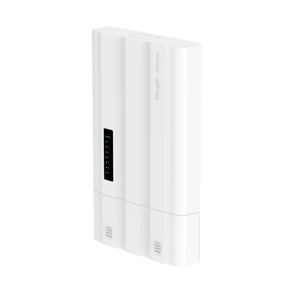 REYEE RG-ES207GS-AC-OD - Ruijie Reyee Cloud Managed L2 PoE Switch - 5 puertos Gigabit RJ45 y 2 ranuras SFP de subida - 4 puertos PoE/PoE+ con presupuesto de 60 W - Alimentación directa por corriente alterna (AC) - Protección industrial IP65 contra agua y - imagen 1