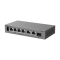 REYEE RG-ES207GS-LP - Ruijie Reyee Cloud Managed L2 PoE Switch - 6 puertos Gigabit y 1 ranura SFP de subida - 4 puertos PoE/PoE+ con presupuesto de 40 W - PoE Watchdog y suministro ininterrumpido - Gestión remota con Ruijie Cloud y App Reyee - Chasis metá - imagen 1