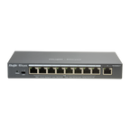 REYEE RG-ES209GC-P - Ruijie Reyee Cloud Managed L2 Switch - 8 Puertos Gigabit PoE/PoE+ + 1 Uplink Gigabit - Potencia PoE+ de 30W por puerto / Total 120W - Sistema PoE Watchdog para autoreinicio de cámaras - Interruptor DIP físico para monitoreo LED dual - imagen 1