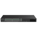 REYEE RG-ES228GS-P - Ruijie Reyee Cloud Managed L2 Switch - 28 Puertos Totales (24 PoE+ / 2 Uplink / 2 SFP) - Enlaces de fibra SFP para distancias extensas - Potencia PoE+ brutal de 30W / Presupuesto 370W - Sistema PoE Watchdog para autoreinicio de cámara - imagen 1