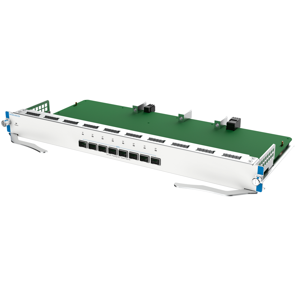 REYEE RG-M7000-8XS-EA - Ruijie Reyee Tarjeta de línea 10G de alta velocidad - 8 ranuras puras de fibra óptica 10GE SFP+ centrales - Conectores ópticos tipo LC de baja latencia - Ideal para agregación troncal y enlaces críticos - Soporte Hot-Swap completo