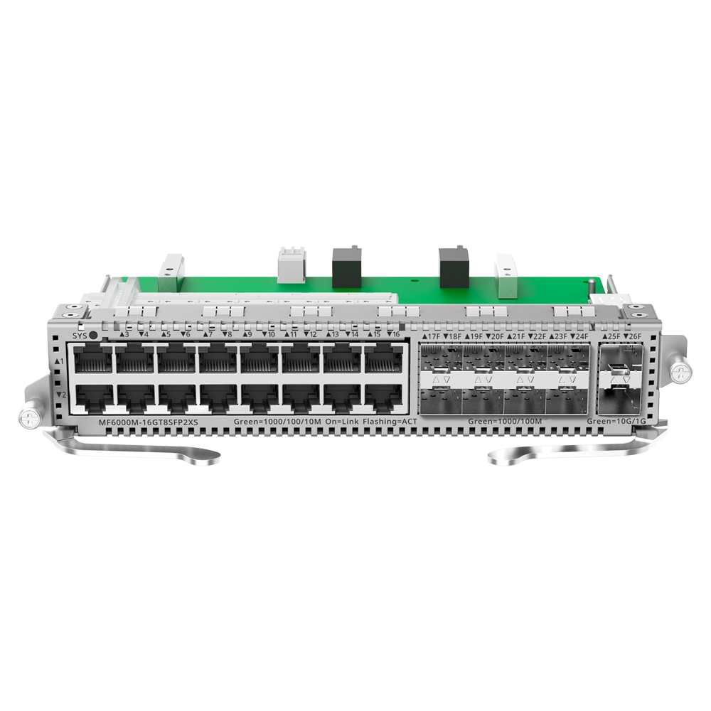 REYEE RG-MF6000M-16GT8SFP2XS - Reyee E-Lighten Line Card - Tarjeta de Interfaces para Switch modular - Compatible con RG-NBF6002M - 16 Puertos RJ45 Gigabit - 8 puertos SFP Gigabit + 2 puertos SFP+ 10 Gbps - Tamaño 1 Slot - imagen 1