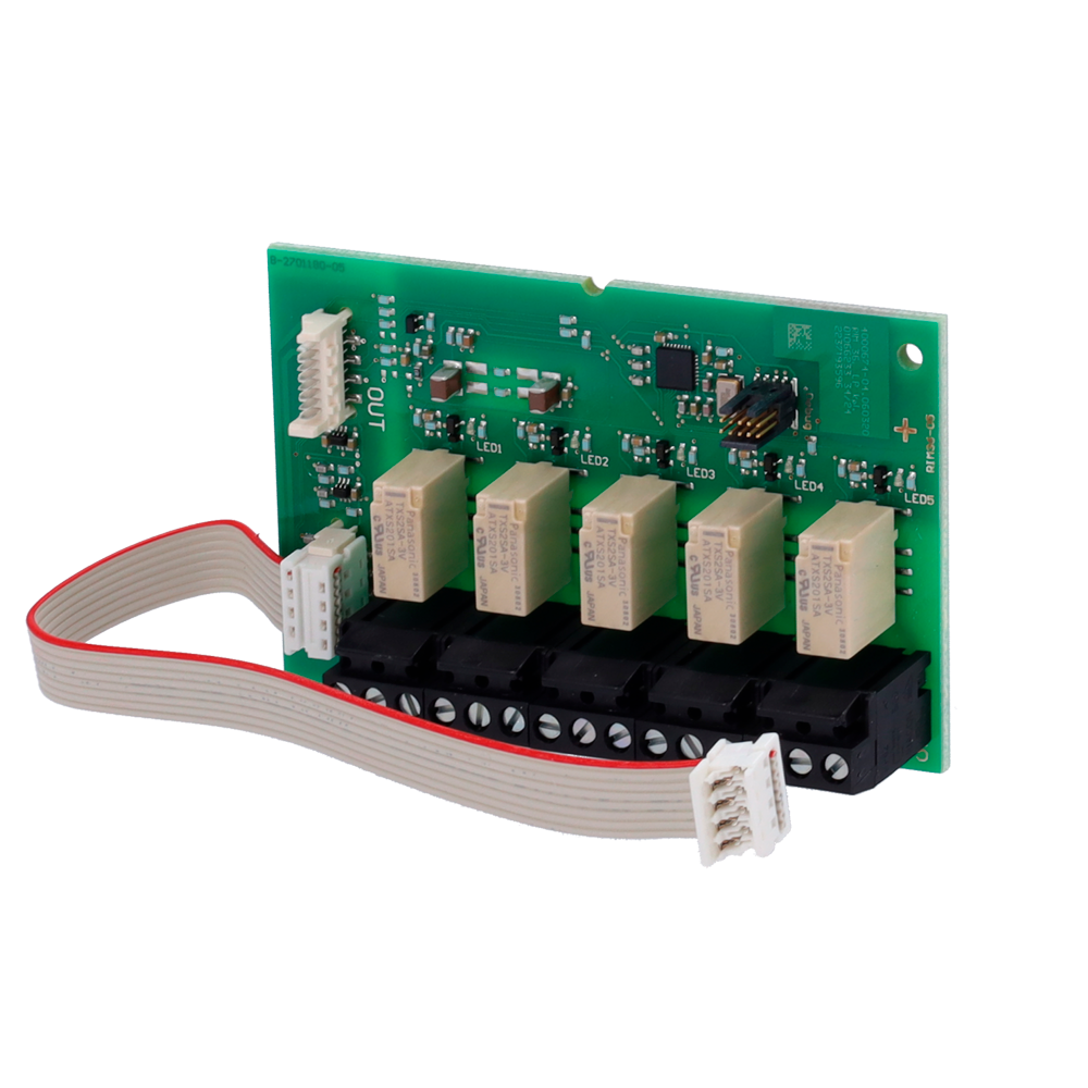 SECURITON RIM36 - Módulo de relé - Compatible con detectores ASD y ADW - 5 relés configurables - Montaje modular en ranuras del ASD 535 - Cumple EN 54-17 - imagen 1