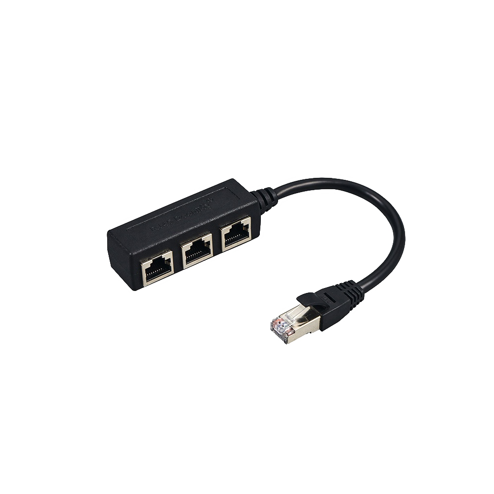 MARCA BLANCA RJ45-SPLIT-3P - Separador RJ45 pasivo. - Distribución de señal de bajas pérdidas. - Divide 1 conector macho en 3 hembras. - Compatible con categorías Cat 5, 5E y 6 . - Fabricado en plástico ABS duradero. - Formato compacto y color negro discr - imagen 1